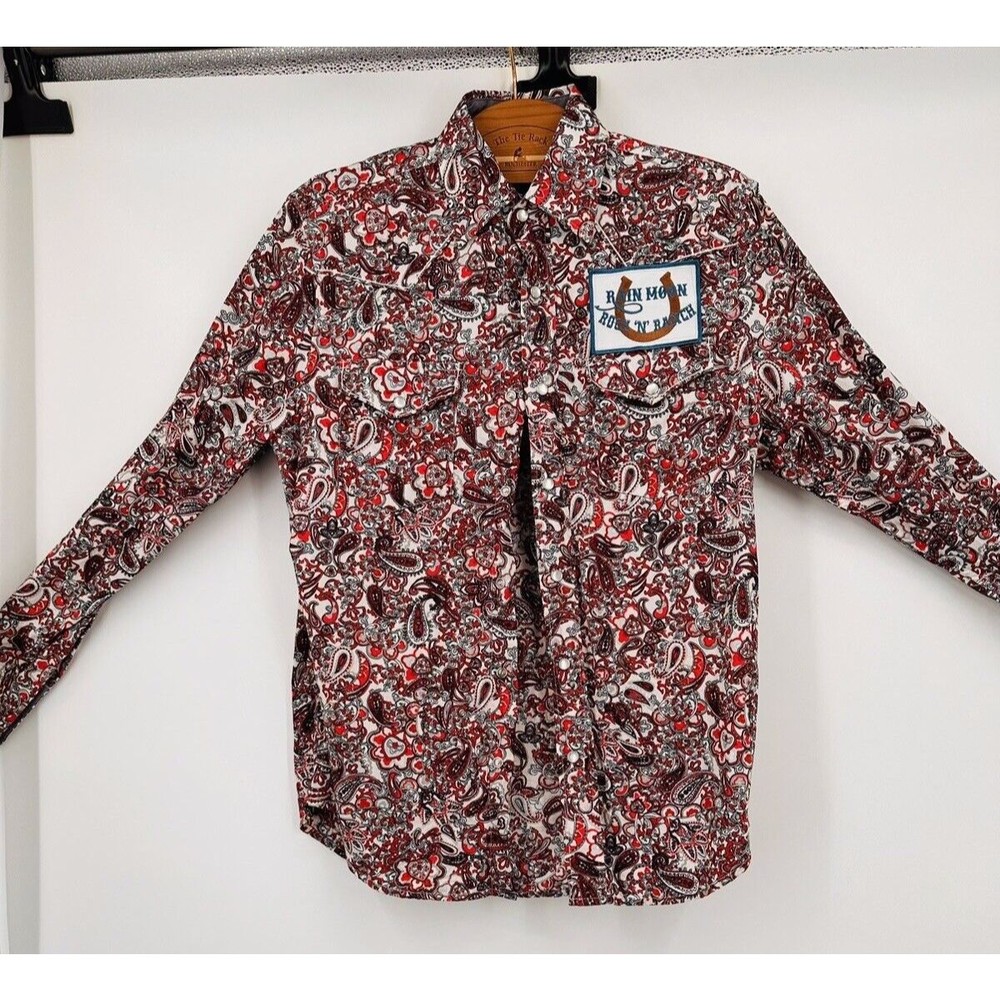 Rodeo Top Women‎ Small  Paisley Pearl Snap Western Rodeo Cowgirl Shirt